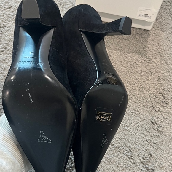 Sandro Black Suede Heels - Picture 3 of 6